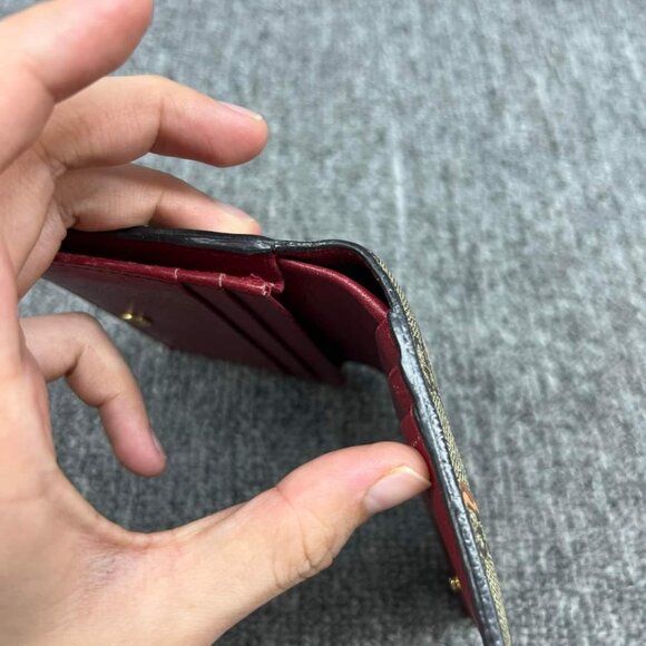 100% Authentic GUCCI Blooms Brown Canvas Wallet - Picture 10 of 12